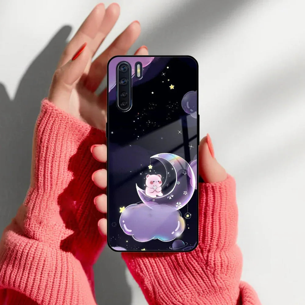 Sky Panda Design Glass Phone Case Cover For Oppo - ShopOnCliQ