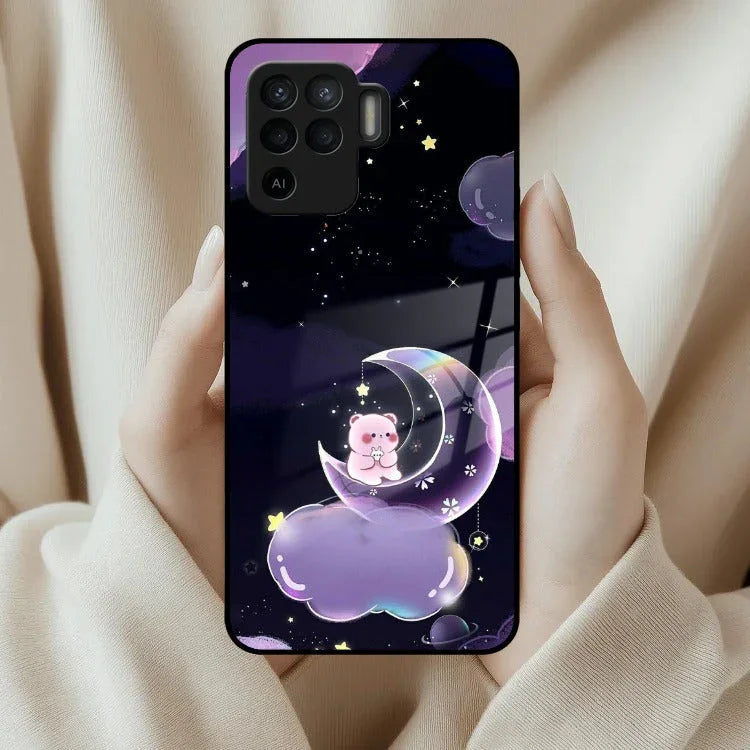 Sky Panda Design Glass Phone Case Cover For Oppo - ShopOnCliQ