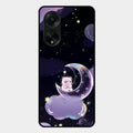 Sky Panda Design Glass Phone Case Cover For Oppo F23 5G