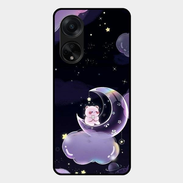Sky Panda Design Glass Phone Case Cover For Oppo F23 5G