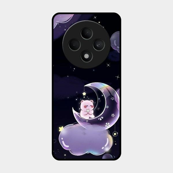 Sky Panda Design Glass Phone Case Cover For Oppo F27 5G