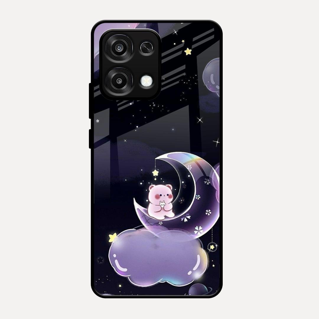 Sky Panda Design Glass Phone Case Cover For Oppo F31 5G