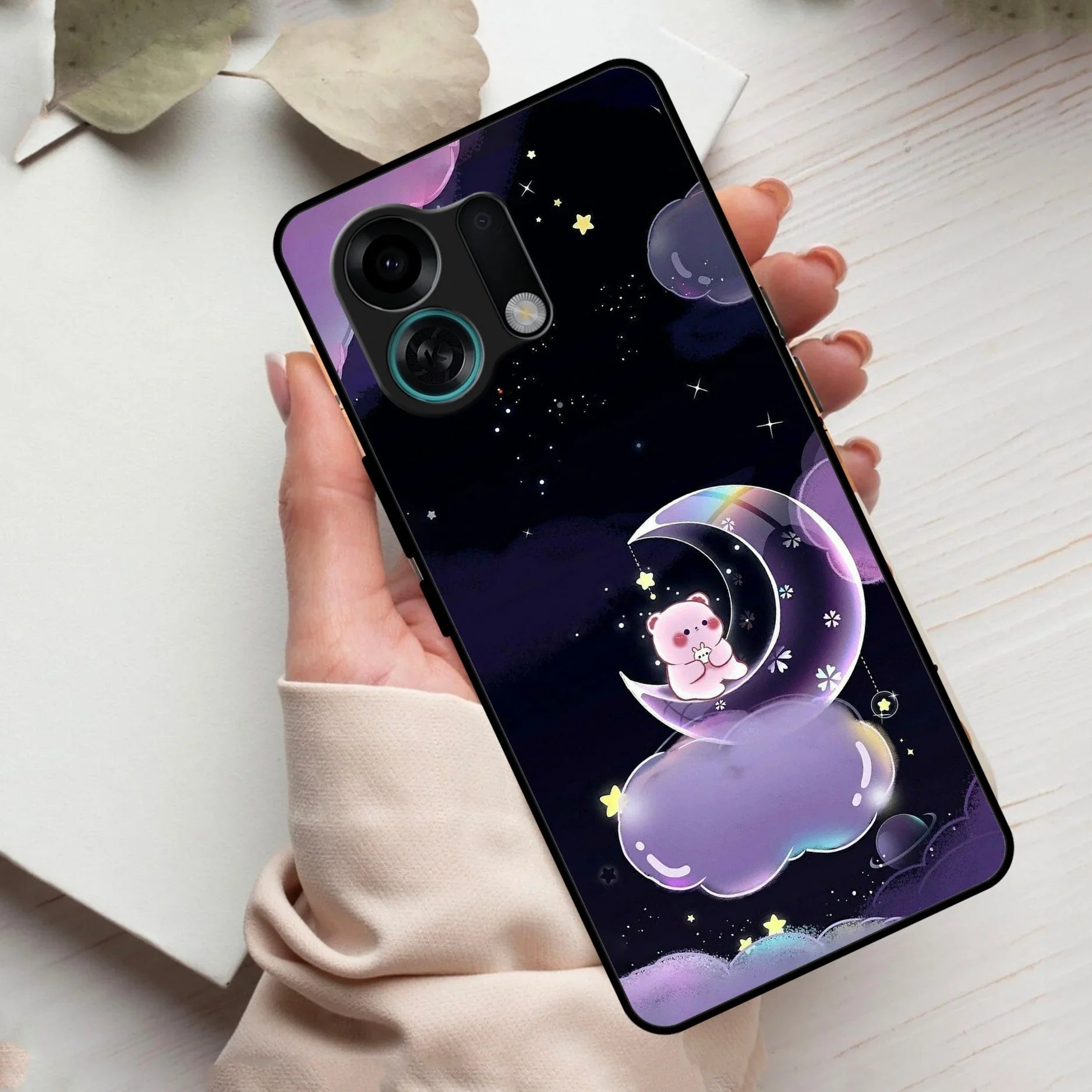 Sky Panda Design Glass Phone Case Cover For Oppo - ShopOnCliQ