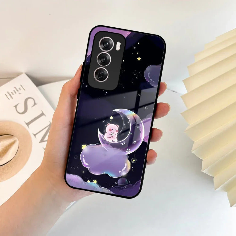 Sky Panda Design Glass Phone Case Cover For Oppo - ShopOnCliQ