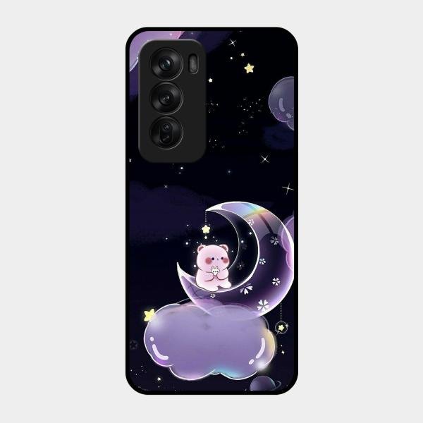 Sky Panda Design Glass Phone Case Cover For Oppo Reno 12 Pro 5G