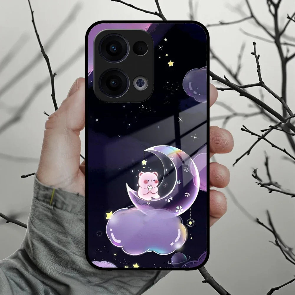Sky Panda Design Glass Phone Case Cover For Oppo - ShopOnCliQ