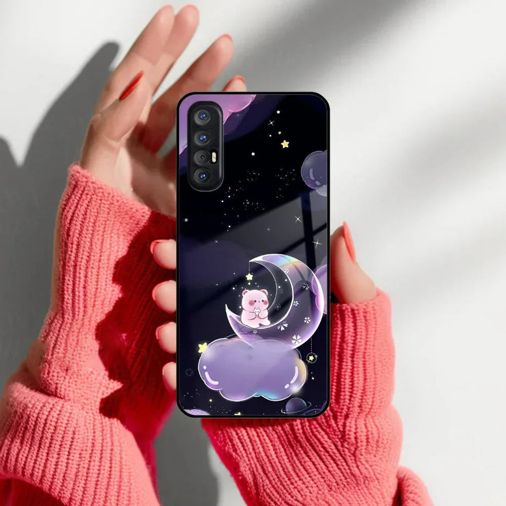 Sky Panda Design Glass Phone Case Cover For Oppo - ShopOnCliQ