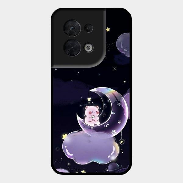 Sky Panda Design Glass Phone Case Cover For Oppo Reno 8 5G