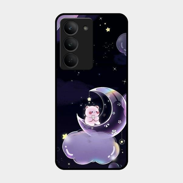 Sky Panda Design Glass Phone Case Cover For Realme 14X 5G