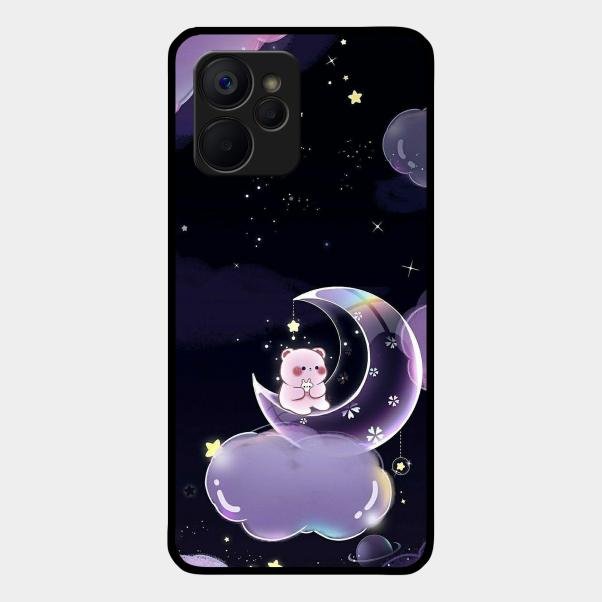 Sky Panda Design Glass Phone Case Cover For Realme 9I 5G