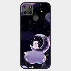 Sky Panda Design Glass Phone Case Cover For Realme C21Y