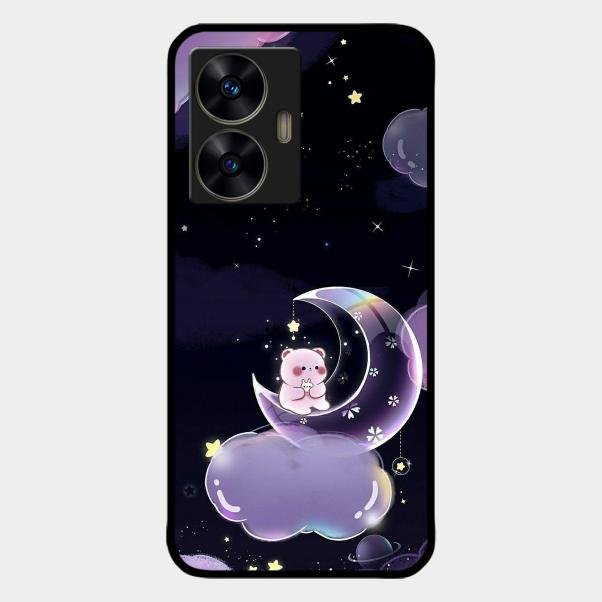 Sky Panda Design Glass Phone Case Cover For Realme C55