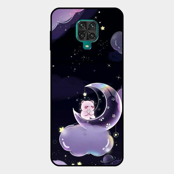 Sky Panda Design Glass Phone Case Cover For Redmi Note 10 Lite