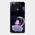 Sky Panda Design Glass Phone Case Cover For Redmi Note 13 5G