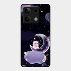 Sky Panda Design Glass Phone Case Cover For Redmi Note 13 5G