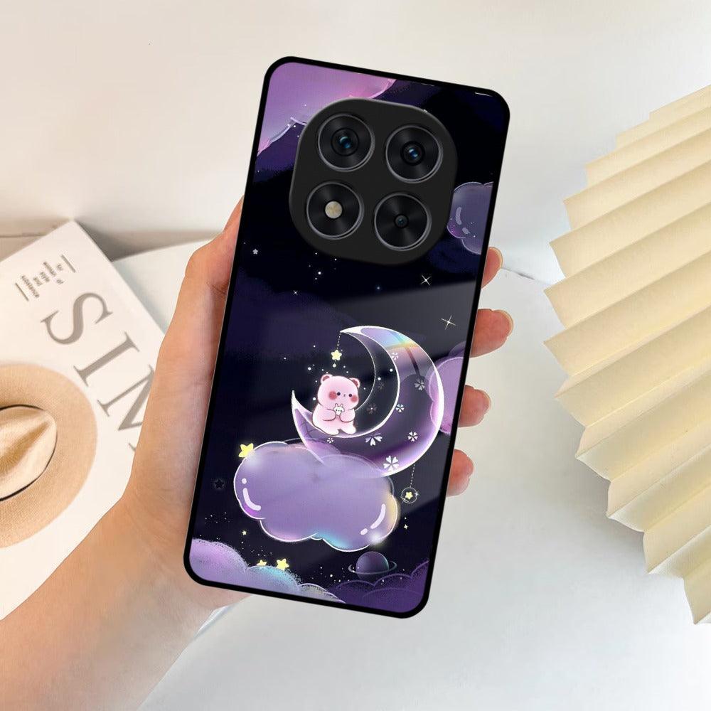 Latte Love Patter Glass Case Cover - Brown For Poco