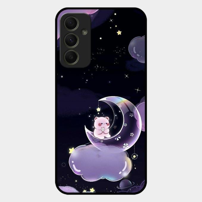 Sky Panda Design Glass Phone Case Cover For Samsung Galaxy A34 5G