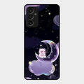 Sky Panda Design Glass Phone Case Cover For Samsung Galaxy F13