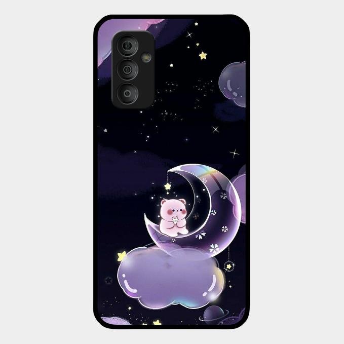 Sky Panda Design Glass Phone Case Cover For Samsung Galaxy F23 5G