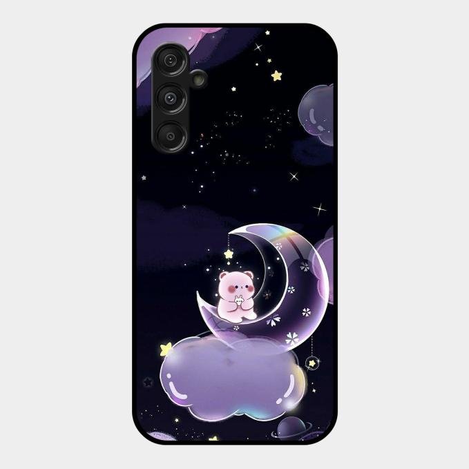Sky Panda Design Glass Phone Case Cover For Samsung Galaxy F34 5G