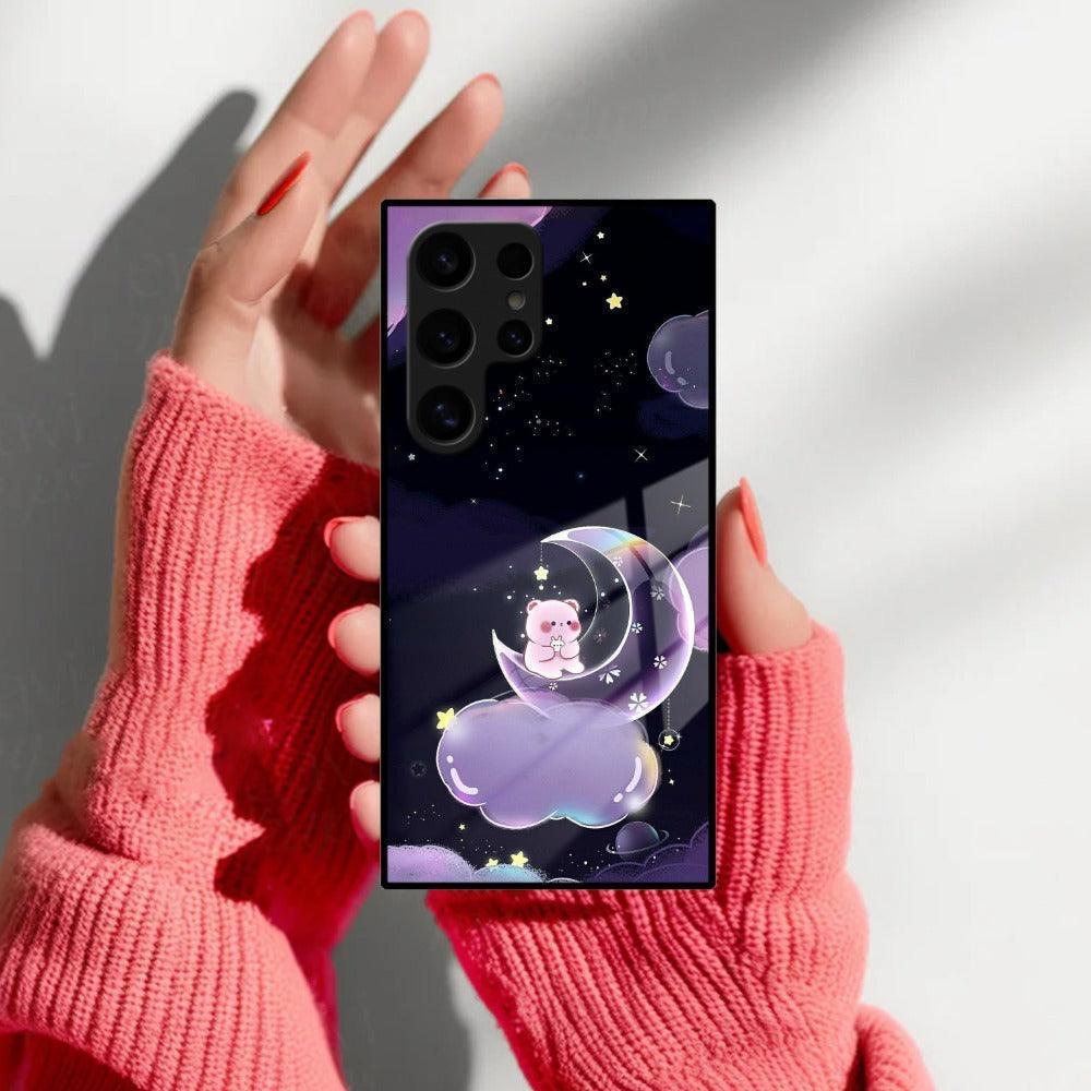 Sky Panda Design Glass Phone Case Cover For Samsung - ShopOnCliQ