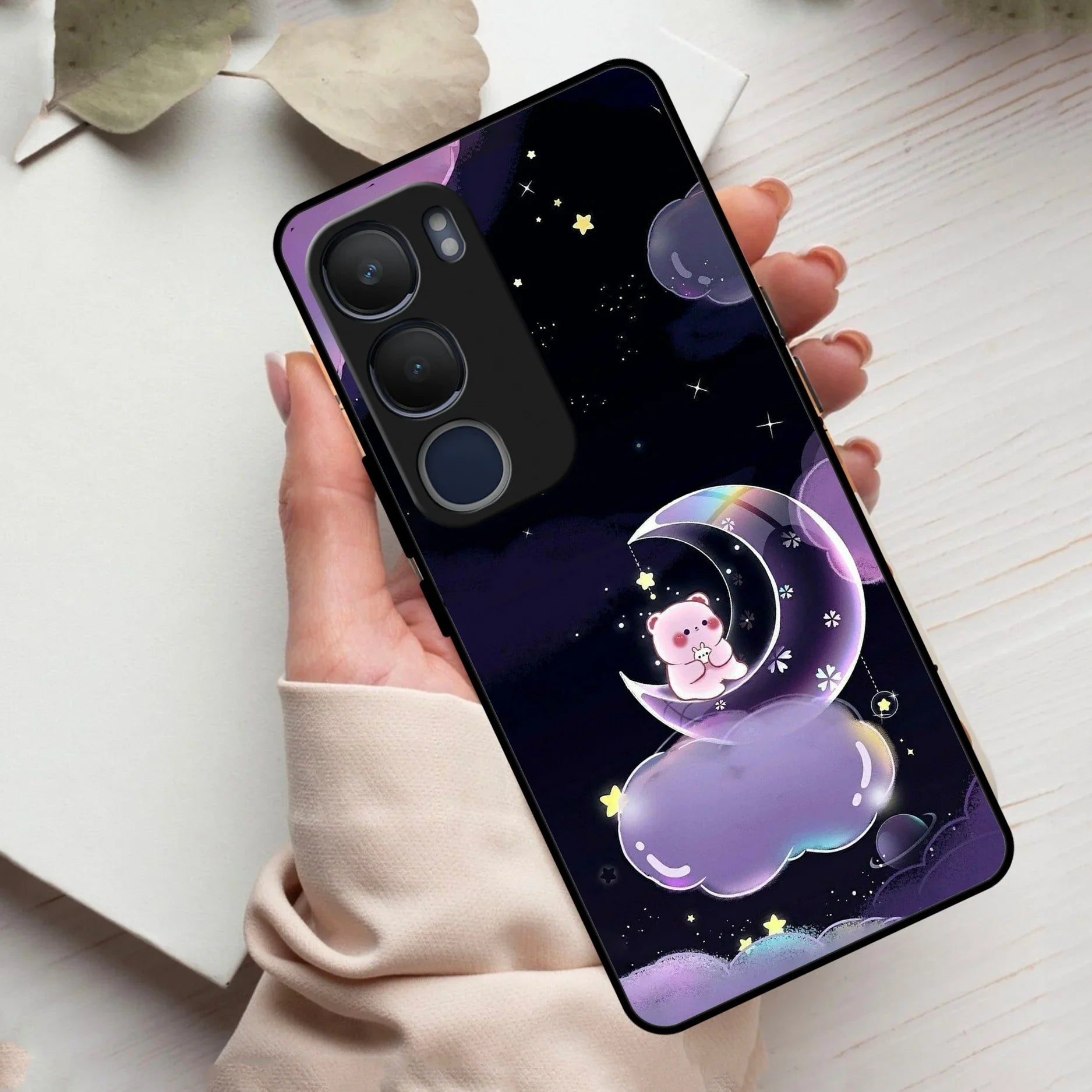 Sky Panda Design Glass Phone Case Cover For Vivo - ShopOnCliQ