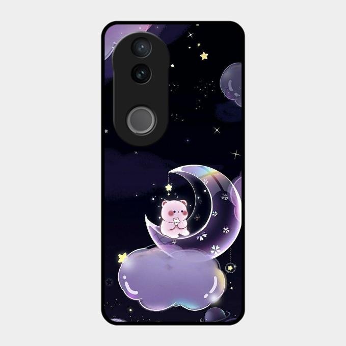 Sky Panda Design Glass Phone Case Cover For Vivo T4R 5G