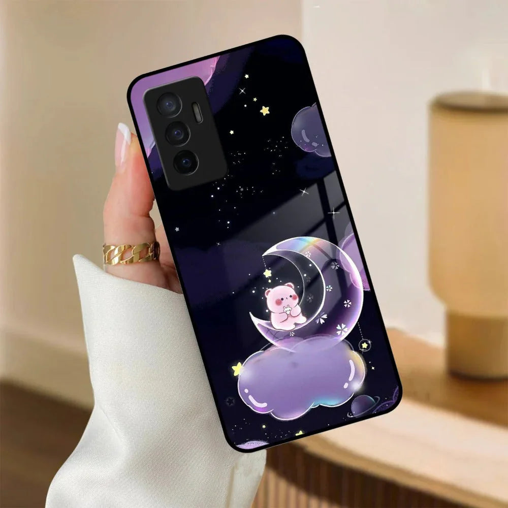 Sky Panda Design Glass Phone Case Cover For Vivo - ShopOnCliQ