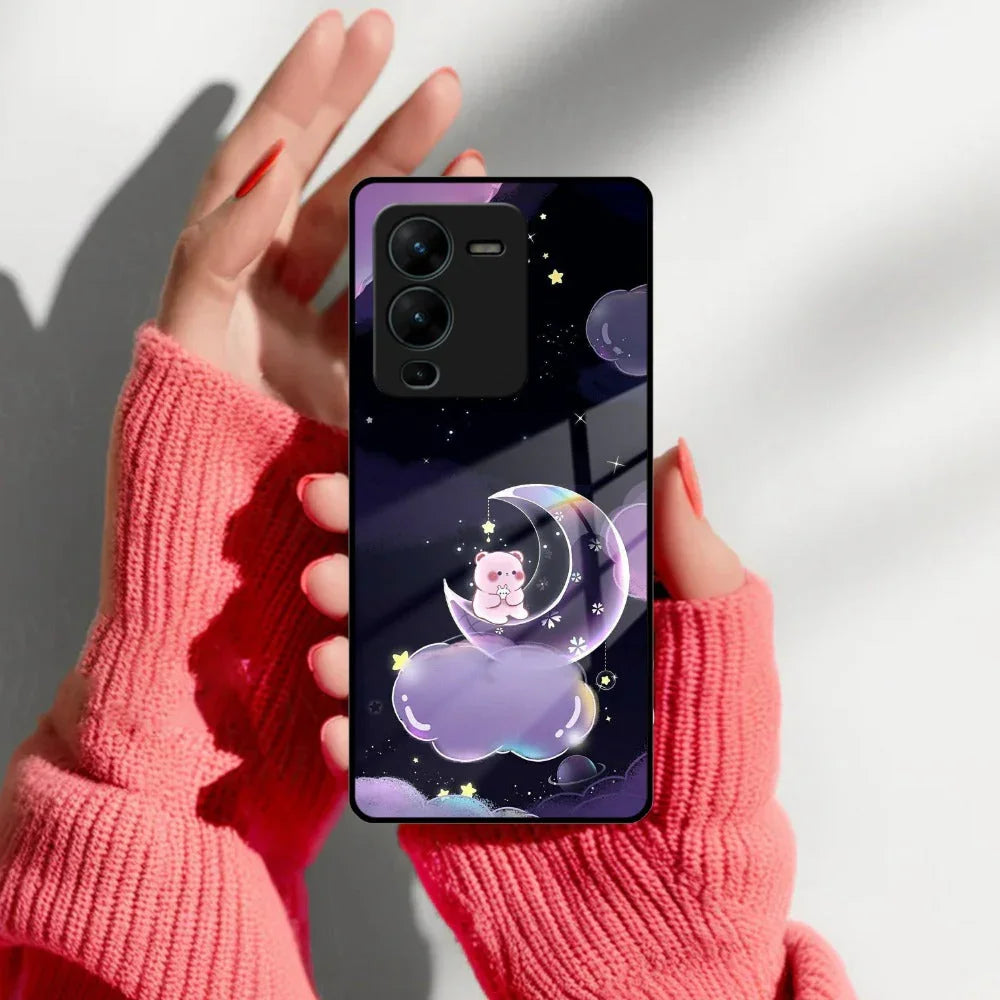 Sky Panda Design Glass Phone Case Cover For Vivo - ShopOnCliQ