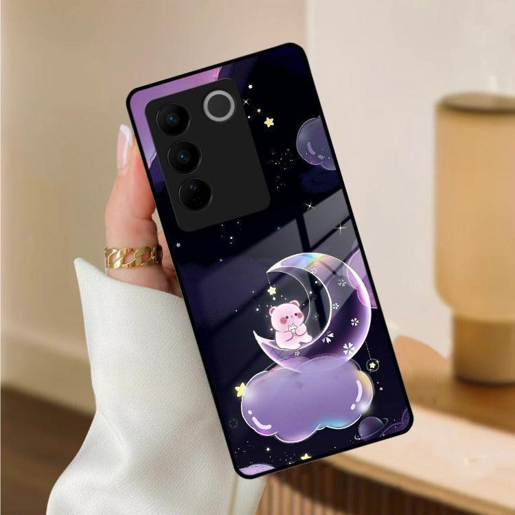 Sky Panda Design Glass Phone Case Cover For Vivo - ShopOnCliQ