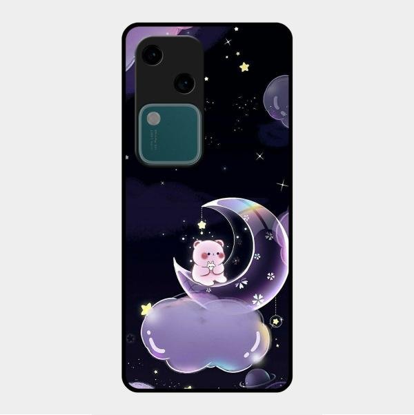 Sky Panda Design Glass Phone Case Cover For Vivo V30 5G