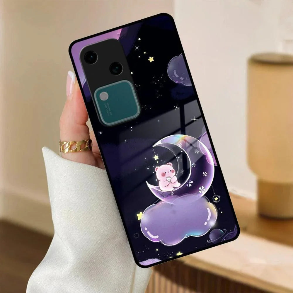 Sky Panda Design Glass Phone Case Cover For Vivo - ShopOnCliQ