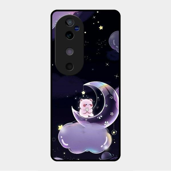 Sky Panda Design Glass Phone Case Cover For Vivo V40 5G