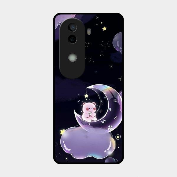 Sky Panda Design Glass Phone Case Cover For Vivo V40E 5G