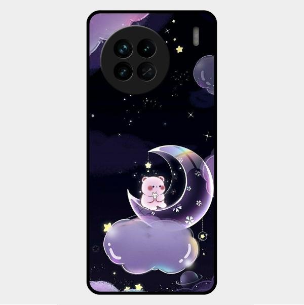 Sky Panda Design Glass Phone Case Cover For Vivo X90 5G