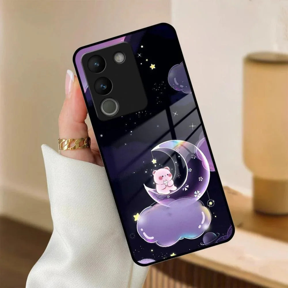 Sky Panda Design Glass Phone Case Cover For Vivo - ShopOnCliQ