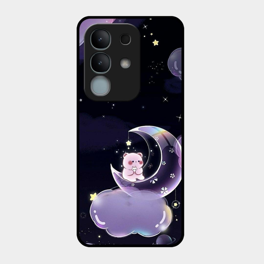 Sky Panda Design Glass Phone Case Cover For Vivo Y31 Pro 5G
