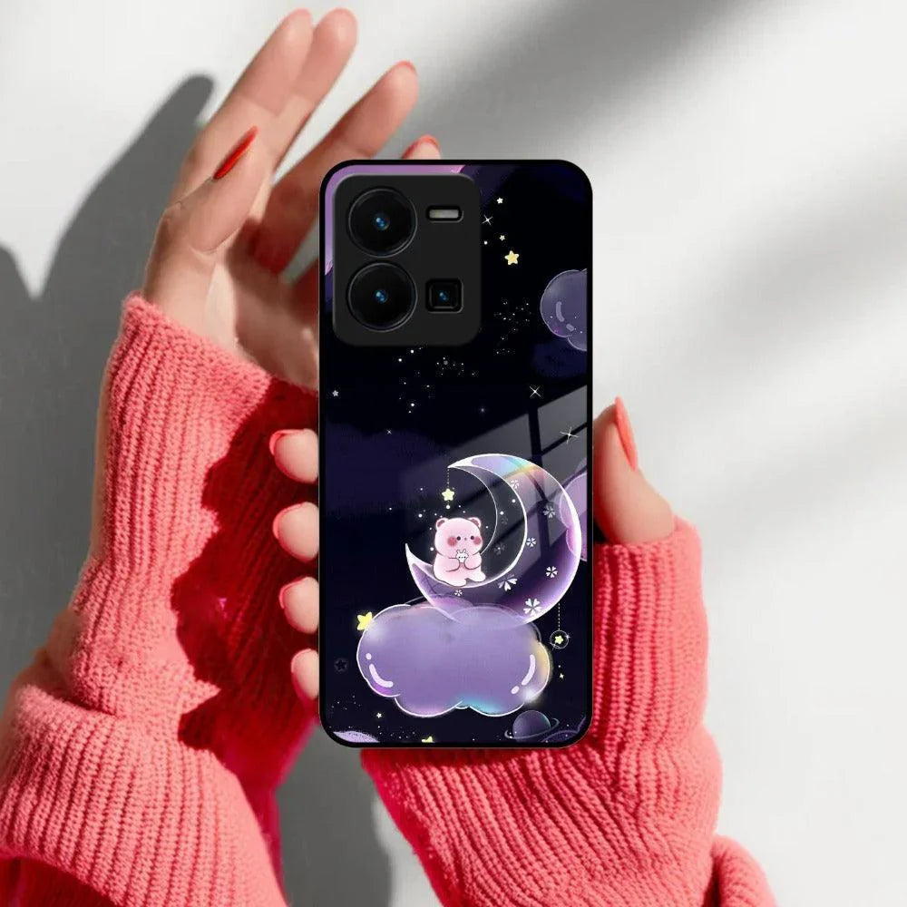Sky Panda Design Glass Phone Case Cover For Vivo - ShopOnCliQ