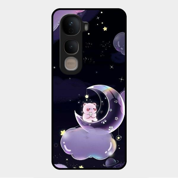 Sky Panda Design Glass Phone Case Cover For Vivo Y400 5G