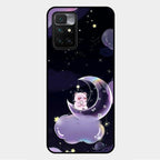 Sky Panda Design Glass Phone Case Cover For Xiaomi Redmi 10 Prime 2022