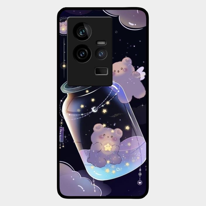 Sky Panda Design Glass Phone Case Cover V2 For Iqoo 11 5G