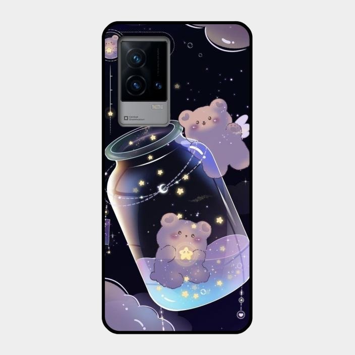 Sky Panda Design Glass Phone Case Cover V2 For Iqoo 9 5G