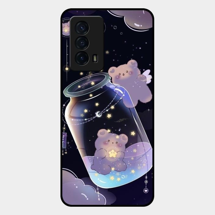 Sky Panda Design Glass Phone Case Cover V2 For Iqoo Z5 5G
