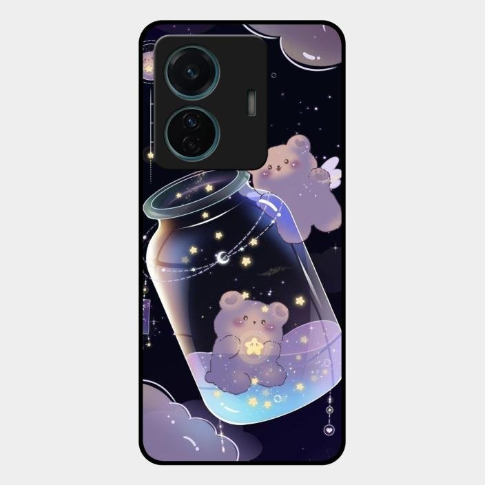 Sky Panda Design Glass Phone Case Cover V2 For Iqoo Z6 Pro 5G