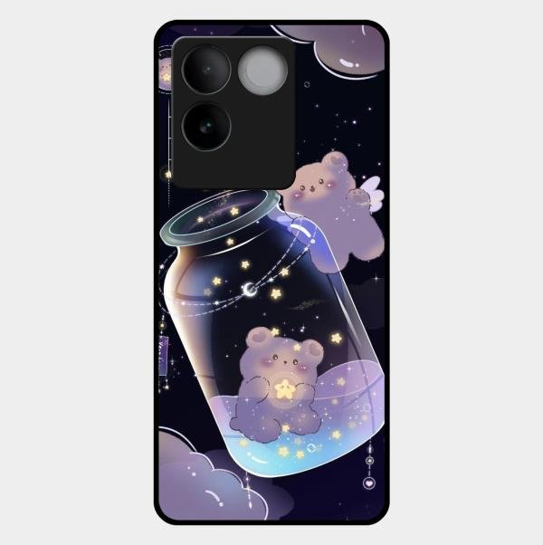 Sky Panda Design Glass Phone Case Cover V2 For Iqoo Z7 Pro 5G