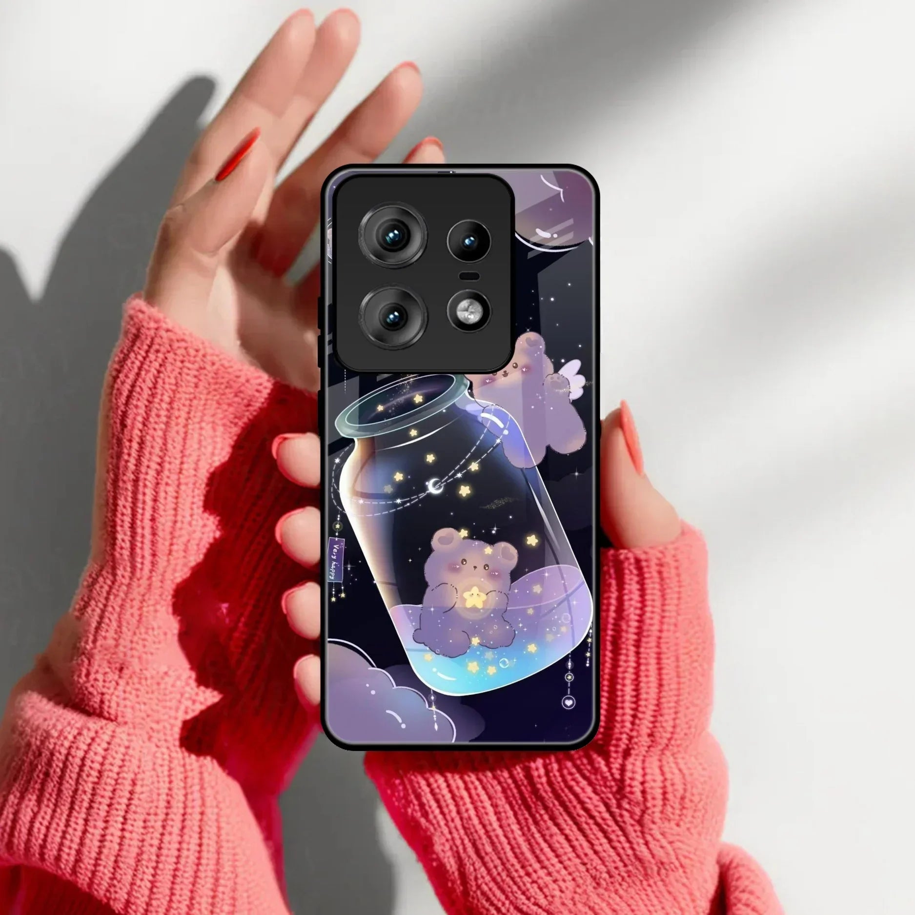 Sky Panda Design Glass Phone Case Cover V2 For Motorola - ShopOnCliQ