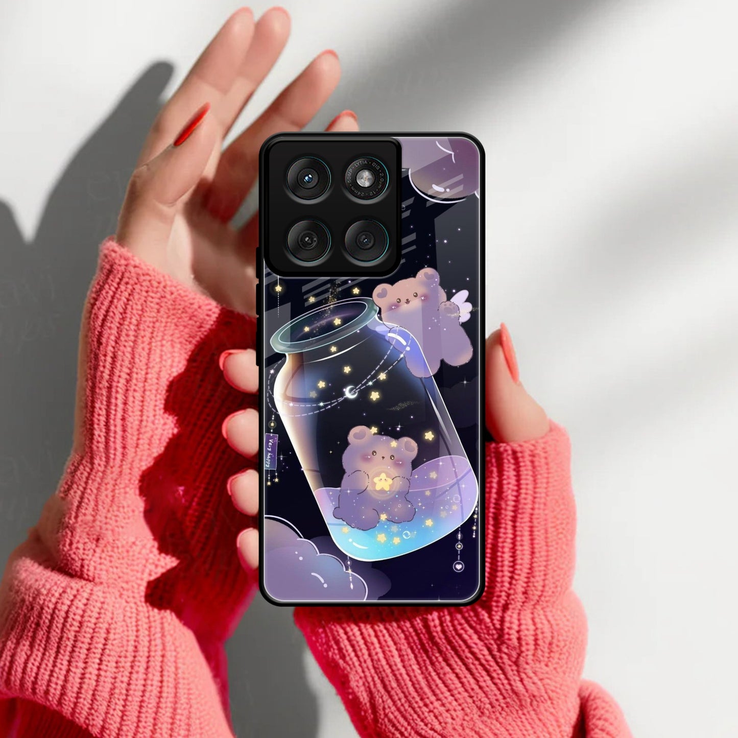 Sky Panda Design Glass Phone Case Cover V2 For Motorola