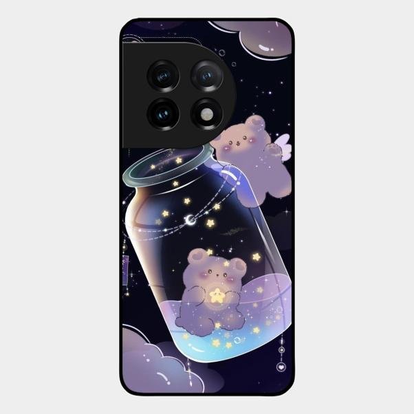 Sky Panda Design Glass Phone Case Cover V2 For Oneplus 11 5G