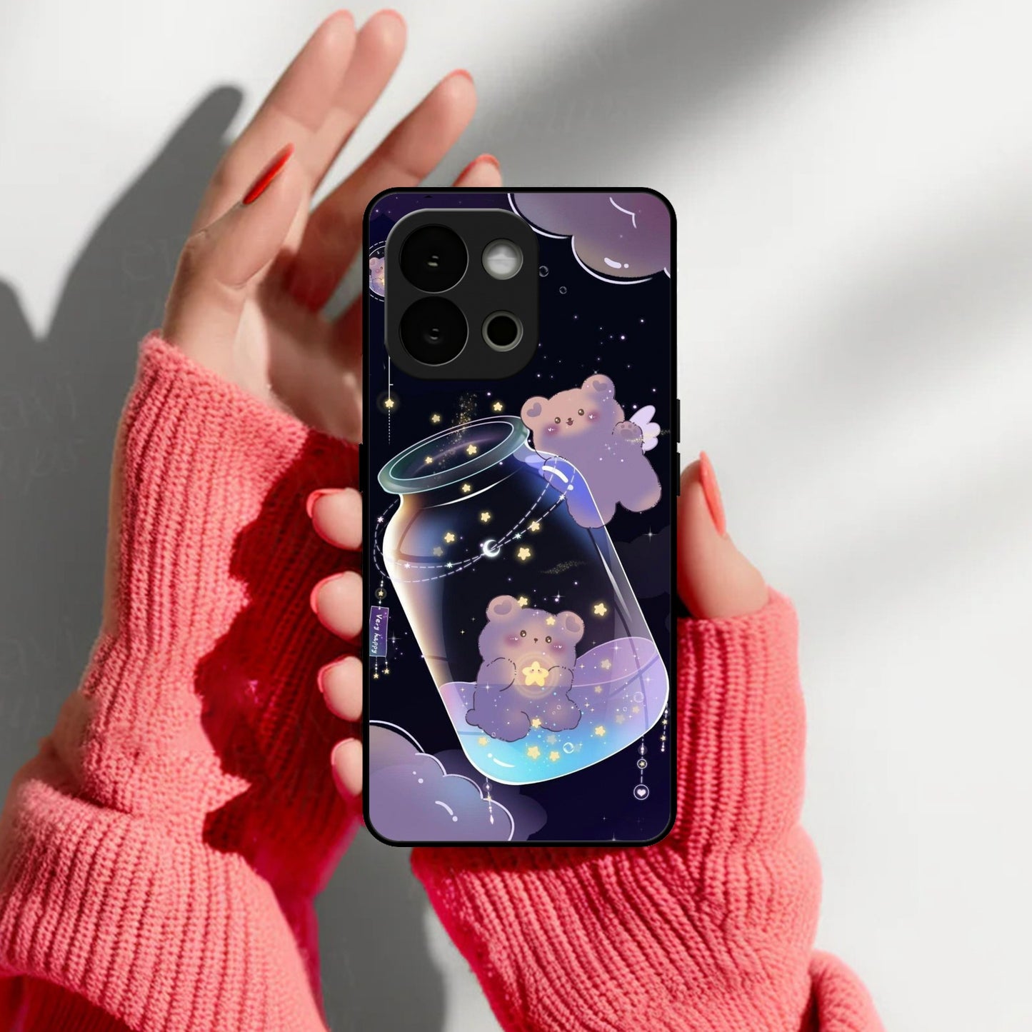 Sky Panda Design Glass Phone Case Cover V2 For OnePlus