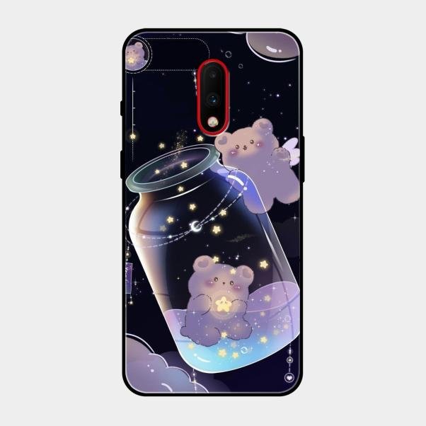 Sky Panda Design Glass Phone Case Cover V2 For Oneplus 7